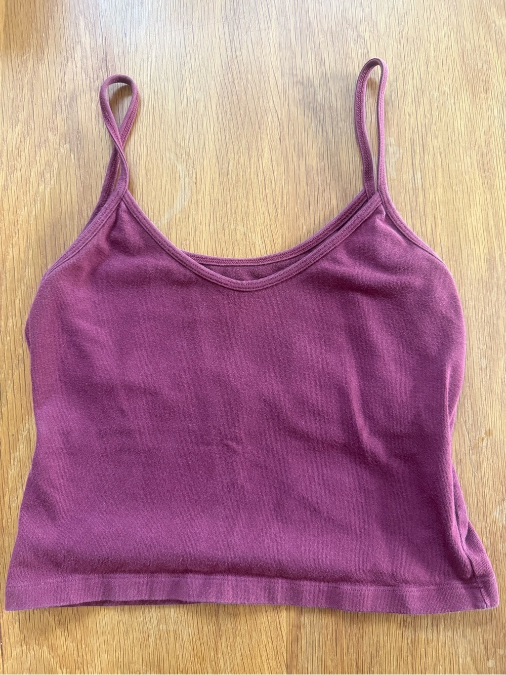 Brandy Melville Tank Top - Burgundy built in bra shelf Small